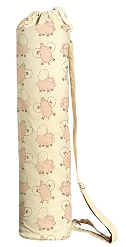 Flying Pig Printed Canvas Yoga Mat Bags Carriers Was_41