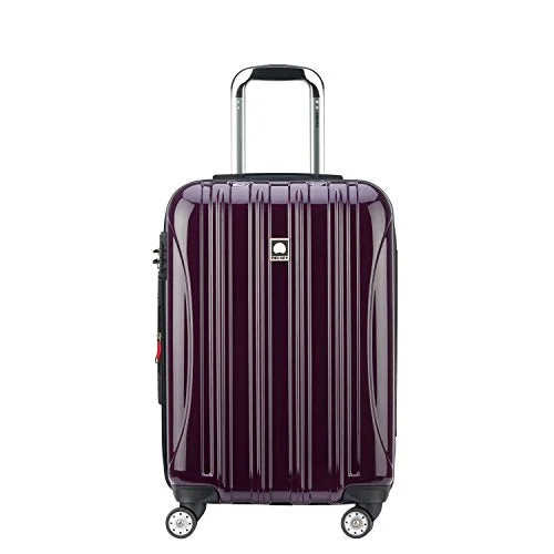 Delsey Luggage Helium Aero Carry-On Spinner Trolley, Plum