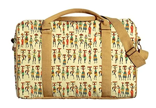 Vietsbay Women  African Women Pattern Printed Canvas Travel Duffle Bag Was_42