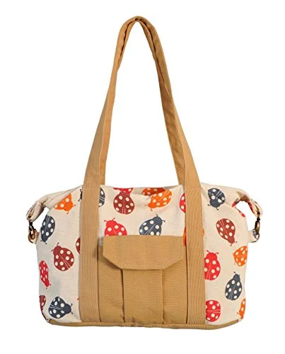 Ladybug Ladybug Print Picnic, Shopping Multi-Purpose Canvas Zipper Bag