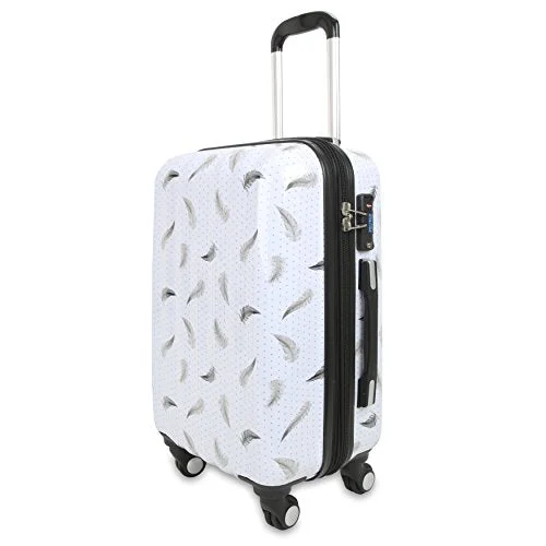 J World New York Women'S Art Polycarbonate Carry-On Luggage, Feather