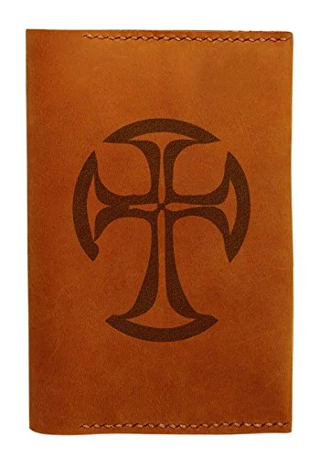 Cross Design Handmade Genuine Leather Passport Holder Case Hlt_01