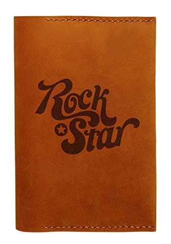 Rock Star Handmade Genuine Leather Passport Holder Case Hlt_01