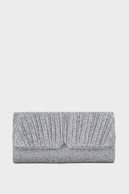 Party Wear Clutch BK4034-Silver