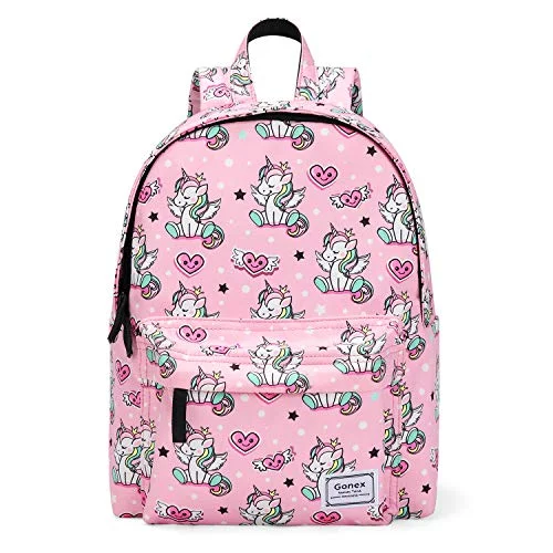 Gonex Kids Backpack Toddler Schoolbag Bookbag Preschool Backpacks Children Bag Gift for Kids Girls Kindergarten Elementary School Outing Pink Unicorn Pattern