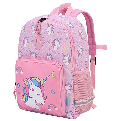 Kids Backpack,VONXURY Cute Lightweight Toddler Preschool Backpack for Little Boys Girls with Chest Buckle,Pink Unicorn