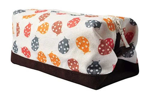 Vietsbay'S Women Ladybugprint Canvas Toiletry Bag Makeup Cosmetic Pouch