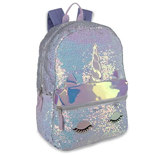 Reverse Sequin Glitter Backpacks - Color Changing Rainbow Magic Backpacks (Rainbow Unicorn)