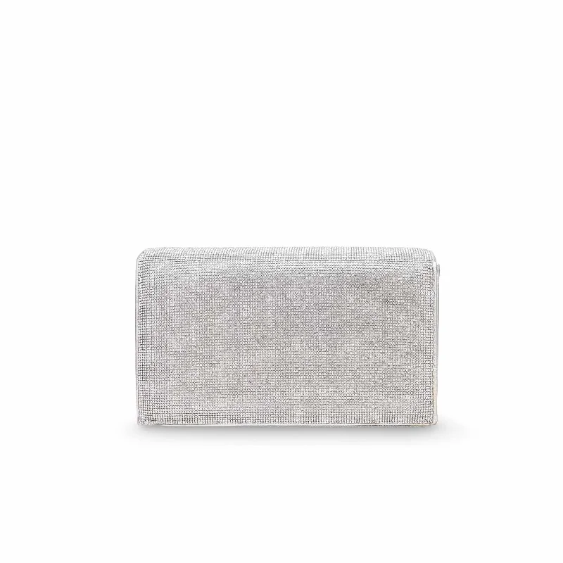 Silver Fancy Clutch P15353